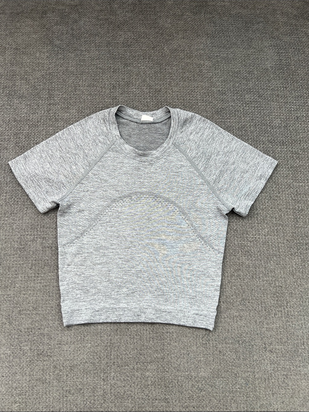 lululemon athletica Heathered Gray Short-Sleeve Crew Top